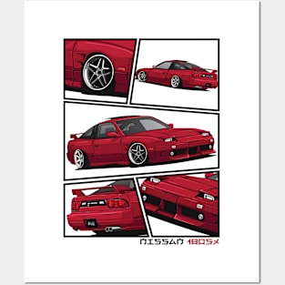 Nissan 180SX JDM Car Posters and Art